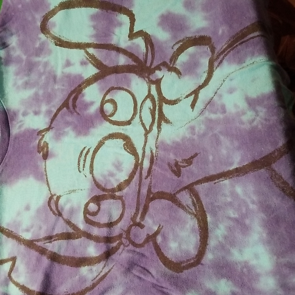 Disney  half shirt, tie dyed